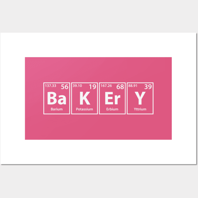 Bakery (Ba-K-Er-Y) Periodic Elements Spelling Wall Art by cerebrands